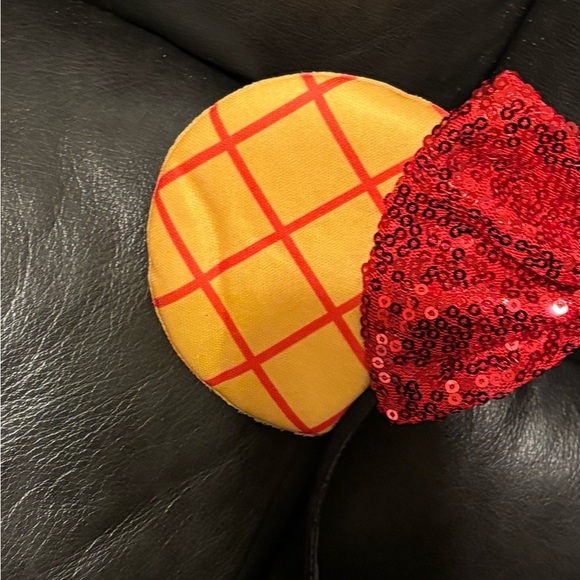 Toy Story inspired Woody Jessie red bow Ears headband and matching scrunchie set main image 9
